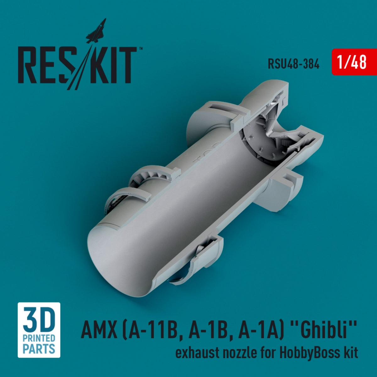 RESKIT RSU48-0384 AMX (A-11B, A-1B, A-1A) Tuyère d'échappement « Ghibli » pour kit HobbyBoss (Impression 3D) 1/48