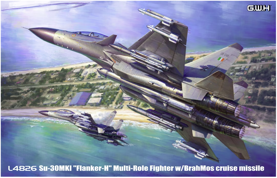 Maquette Great Wall Hobby L4826 Su-30MKI « Flanker-H » Chasseur multirôle avec missile de croisière BrahMos 1/48 