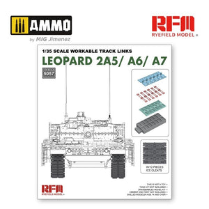 Maillons de chenille fonctionnels Rye Field Model 5057 pour Leopard 2A5/A6/A7 1/35