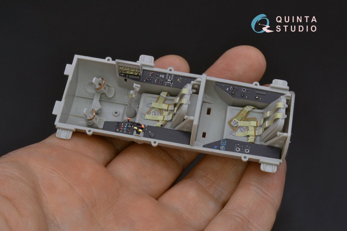Intérieur imprimé en 3D et coloré sur papier décalcomanie Quinta Studio QD32070 Me 262B1a/U-1 (Trumpeter) 1/32 – image 3