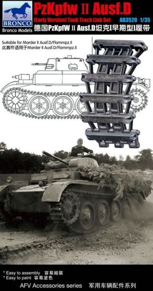 Bronco AB3520 Kit de chenilles fonctionnelles pour char allemand PzKpfw II Ausf D à l&amp;#39;échelle 1/35