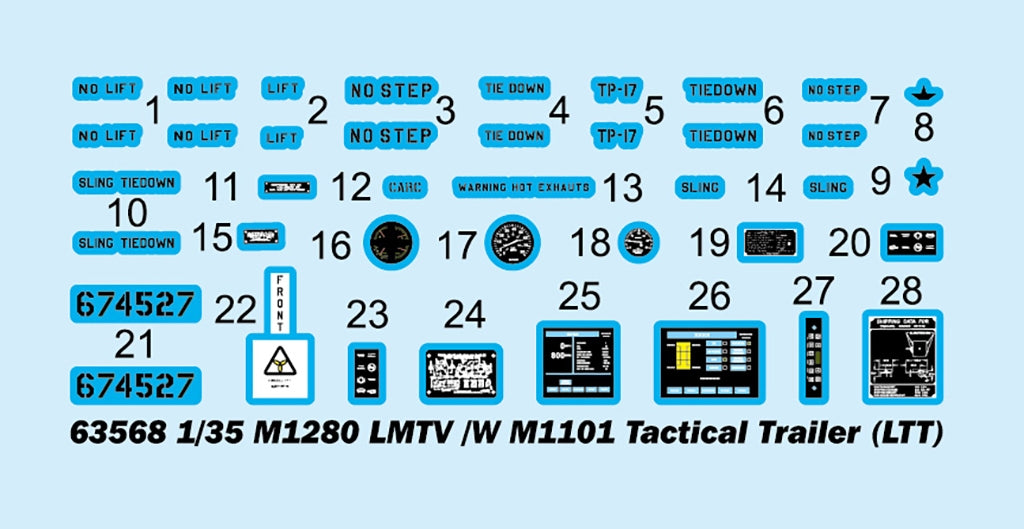 J&amp;#39;adore le kit 63568 M1280 LMTV avec remorque tactique M1101 (LTT) au 1/35 – imagen 3