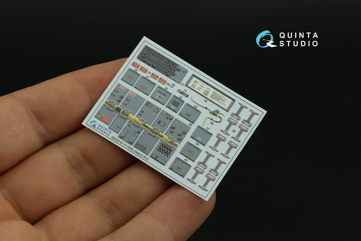 Intérieur imprimé en 3D et coloré sur papier décalcomanie Quinta Studio QD32141 F-104G (Italeri) 1/32 – Bild 5