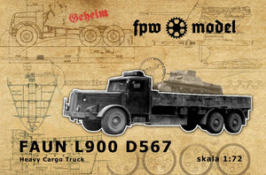 Camion cargo lourd Faun L900 (cabine fermée) FPW Modèle 72004, échelle 1/72