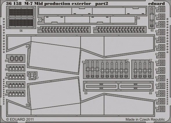 Eduard 36158 M-7 Extérieur de production moyenne 1/35 Dragon
