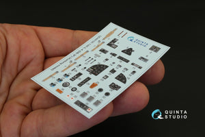 Intérieur imprimé en 3D et coloré sur papier décalcomanie Quinta Studio QD48100 IL-4 (pour kit Xuntong) 1/48 – image 5