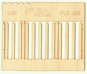 Maquette PL3-005 Clôture en bois type 5 / Clôture en bois 1/35