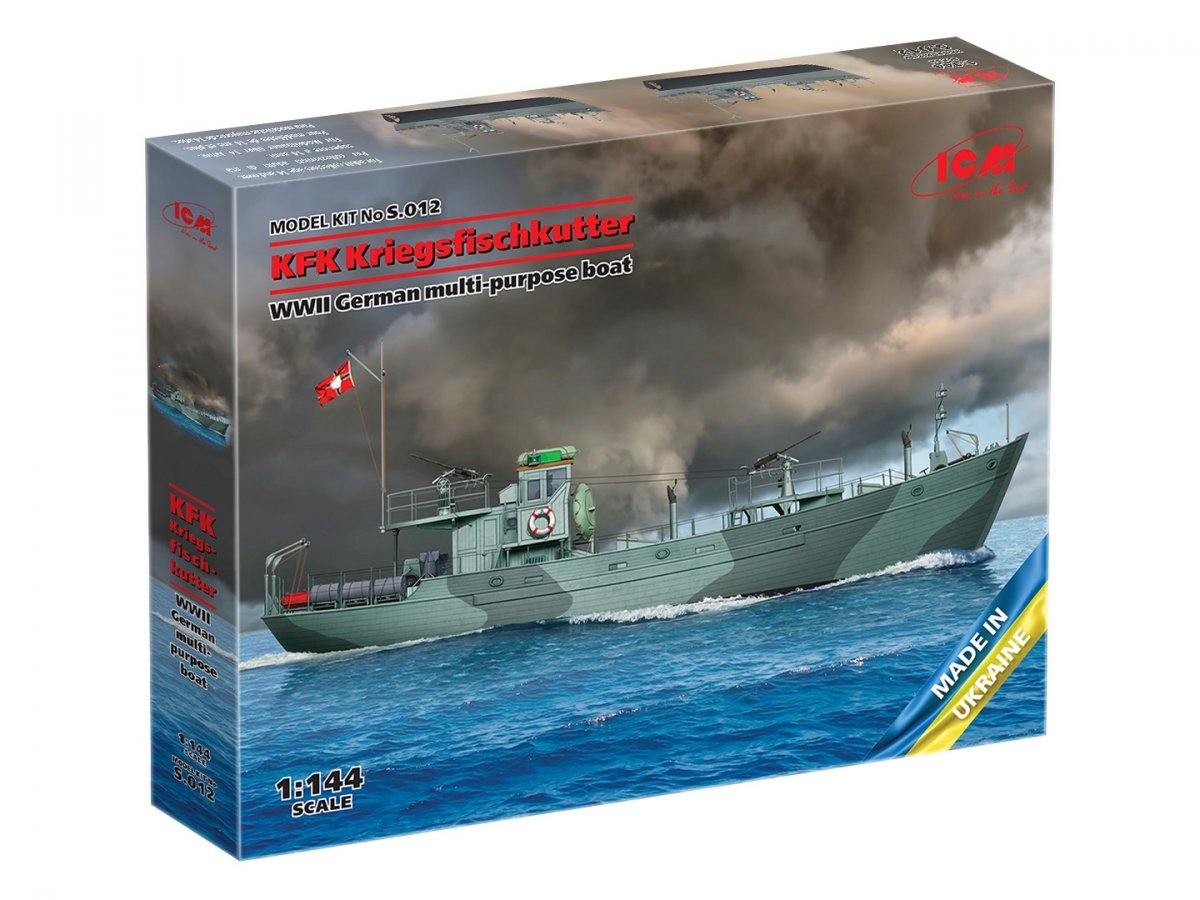 ICM S012 KFK Kriegsfischkutter Bateau polyvalent allemand de la Seconde Guerre mondiale 1/144 – immagine 2