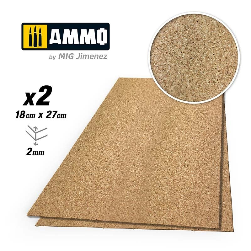 Munitions Mig Jimenez 8836 Create Cork à grain fin 2x2mm