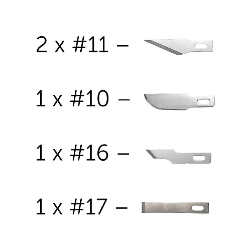 Modelcraft PKN1705 5 lames assorties pour couteau n° 1