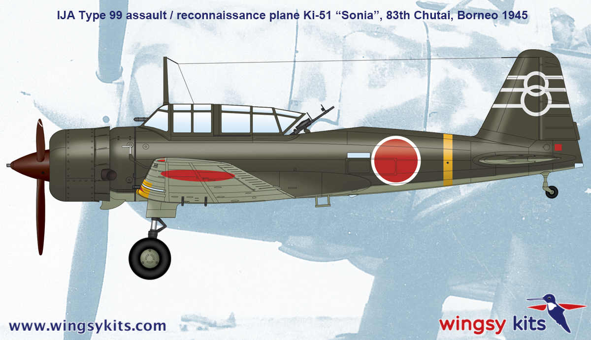 Maquette Wingsy D5-05 Avion d&amp;#39;assaut/reconnaissance IJA Type 99 Ki-51 « Sonia » 1/48  – Bild 17