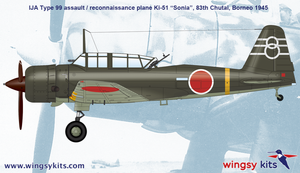 Maquette Wingsy D5-05 Avion d&amp;#39;assaut/reconnaissance IJA Type 99 Ki-51 « Sonia » 1/48  – Bild 17