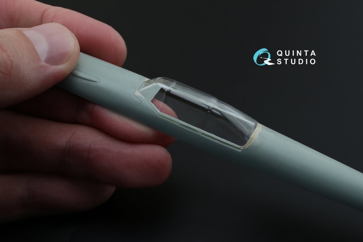 Quinta Studio QC48020 Verrière transparente thermoformée de correction pour Yak-1B, 1 pièce (pour maquettes Accurate Miniatures/Zvezda/Eduard), échelle 1/48 – image 2
