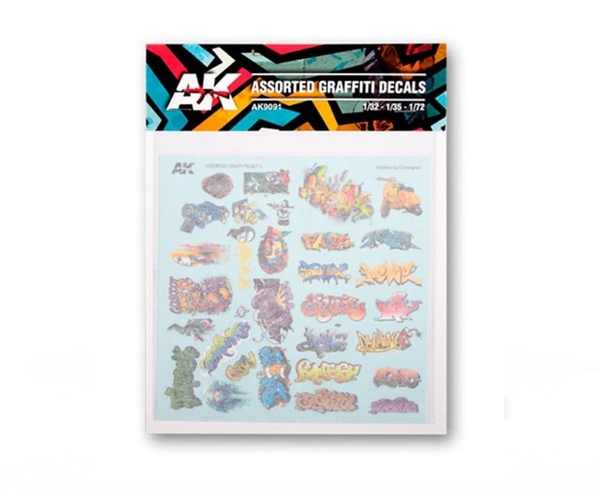 AK Interactive AK9091 AUTOCOLLANTS GRAFFITI ASSORTIS