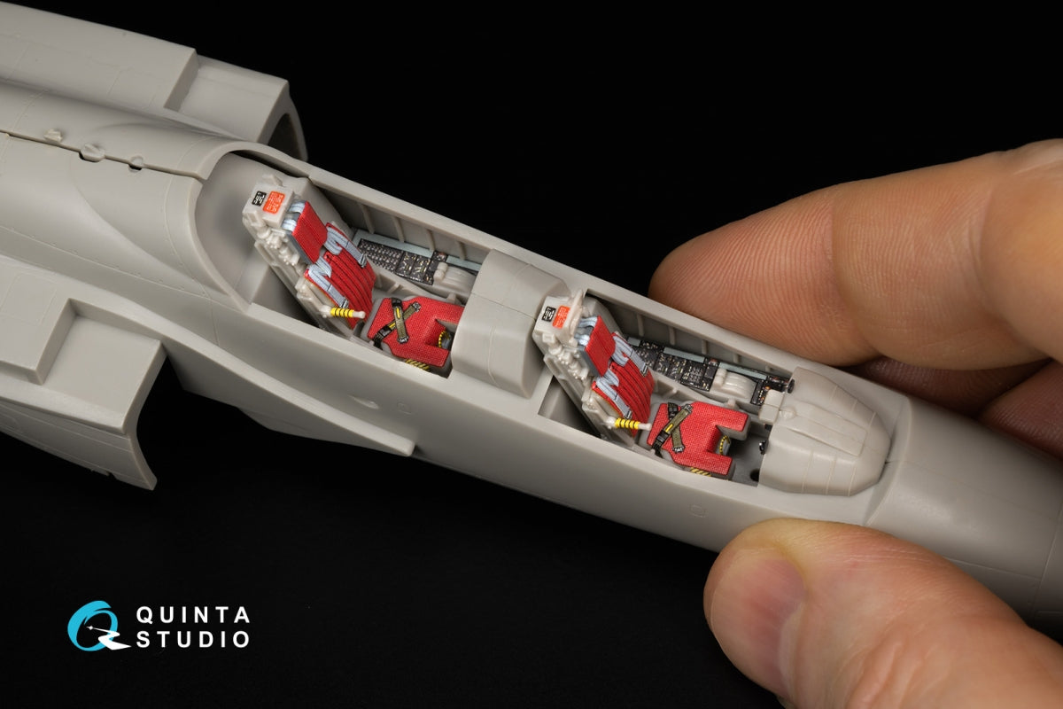 Intérieur imprimé et coloré en 3D sur papier décalcomanie (Hasegawa) de la Kawasaki T-4 (Quinta Studio QD+48349) (avec pièces en résine imprimées en 3D) 1/48 – image 14