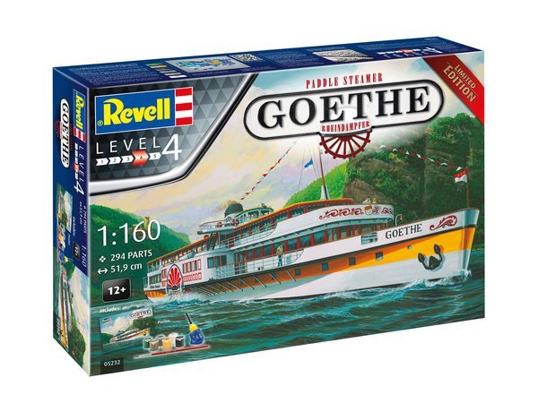 Revell 05232 Rheindampfer Goethe Set avec accessoires de maquette (1/160)