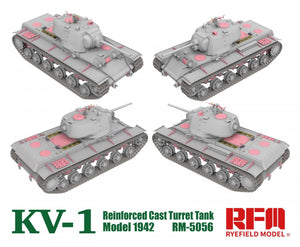 Maquette Rye Field 5056 KV-1 Char à tourelle moulée renforcée Modèle 1942 1/35 – immagine 2