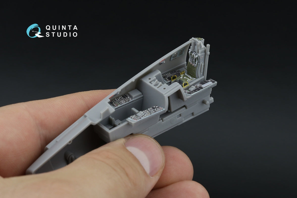Intérieur imprimé en 3D et coloré sur papier décalcomanie pour F-15D/F-15DJ Eagle (Fine Molds) de Quinta Studio QD72215, échelle 1/72 – image 10