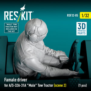 RESKIT RSF32-0085 Female driver for A/S-32A-31A "Mule" Tow Tractor (scene 2) (1 pcs) (3D Printed) 1/32