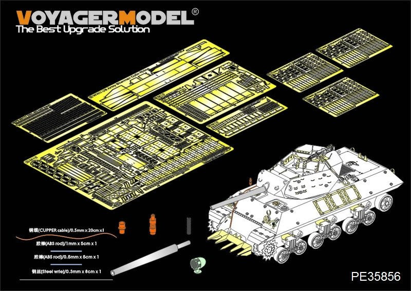 Maquette Voyager PE35856 Chasseur de chars américain M10 de la Seconde Guerre mondiale, version de base B, canon inclus (pour Tamiya 35350), échelle 1/35