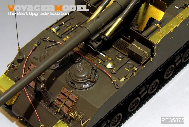 Maquette Voyager PE35875 Canon automoteur américain M40 de base de la Seconde Guerre mondiale (base d&amp;#39;antenne incluse) pour Tamiya 1/35 – imagen 7