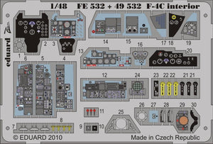 Eduard FE532 F-4C intérieur SA 1/48 Hasegawa