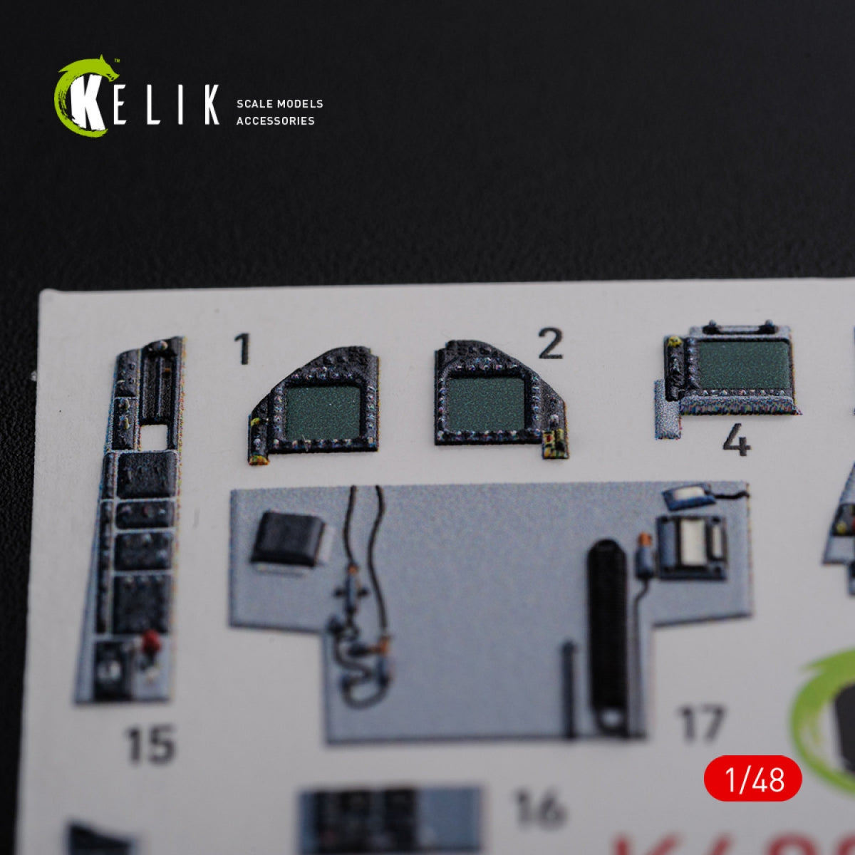 Décalcomanies 3D pour l&amp;#39;intérieur du F/A-18F Super Hornet (KELIK K48078) pour la maquette MENG au 1/48  – image 7