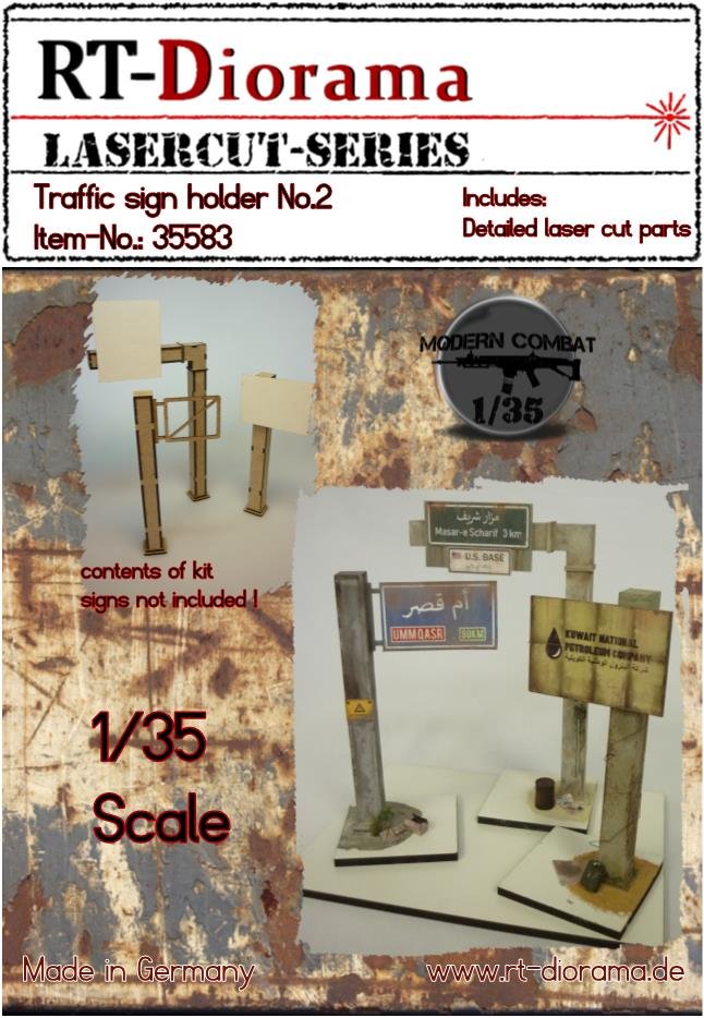 RT-Diorama 35583 Porte-panneau de signalisation n° 2 1/35