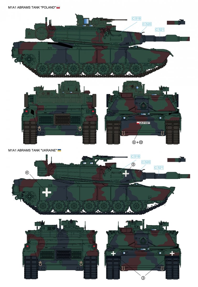 Maquette Rye Field Model 5106 M1A1 Abrams Ukraine/Pologne - Édition limitée 2 en 1 au 1/35  – image 3