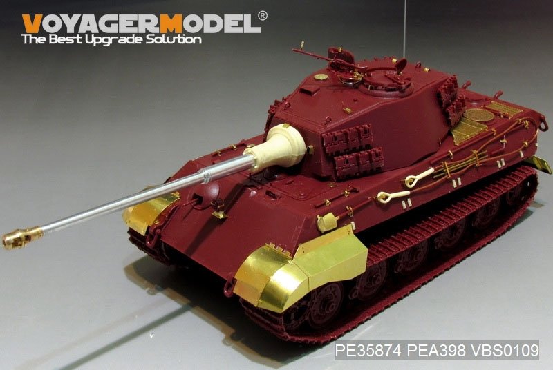 Maquette Voyager PE35874 Char King Tiger allemand de la Seconde Guerre mondiale (tourelle Hensehel) pour MENG 1/35 – Bild 5