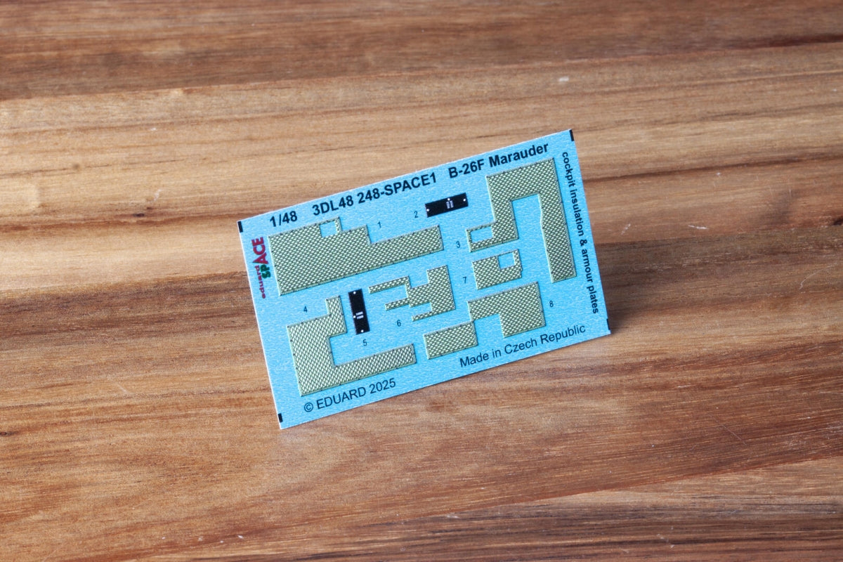 Eduard 3DL48248 B-26F Marauder cockpit insulation & armour plates SPACE ICM 1/48
