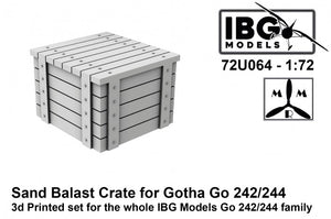 Caisse de ballast à sable IBG 72U064 pour Gotha Go 242/244. Kit imprimé en 3D compatible avec toute la gamme de modèles IBG Go 242/244 à l&amp;#39;échelle 1/72.