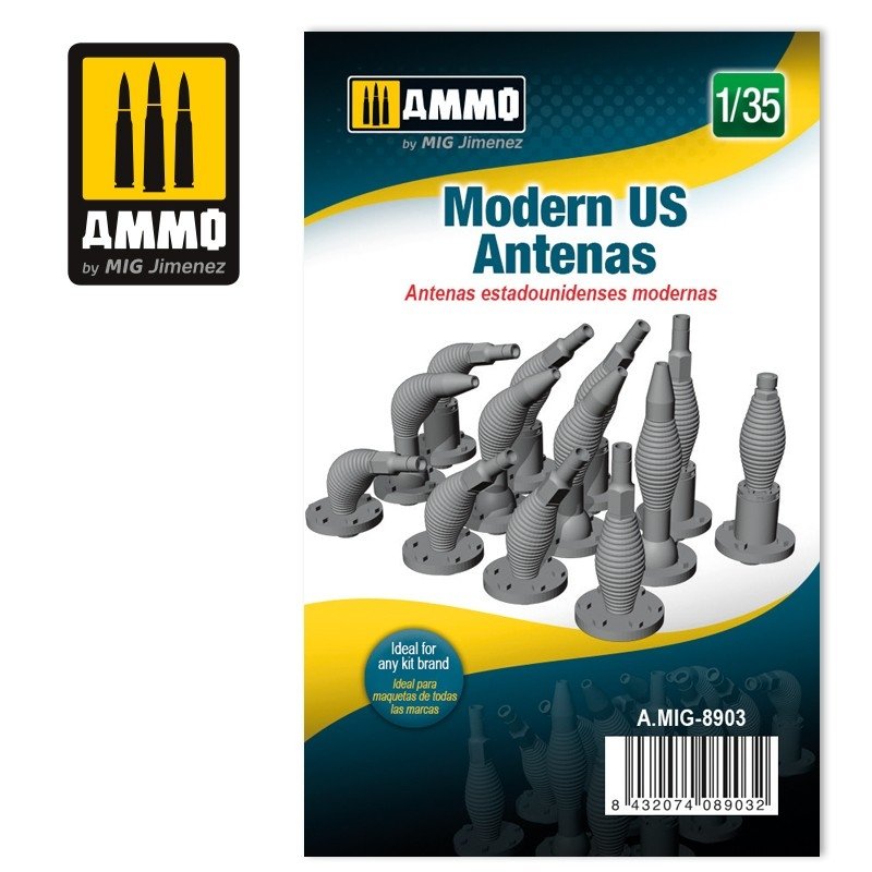 Munitions de Mig 8903 Antenas USA modernas 1/35