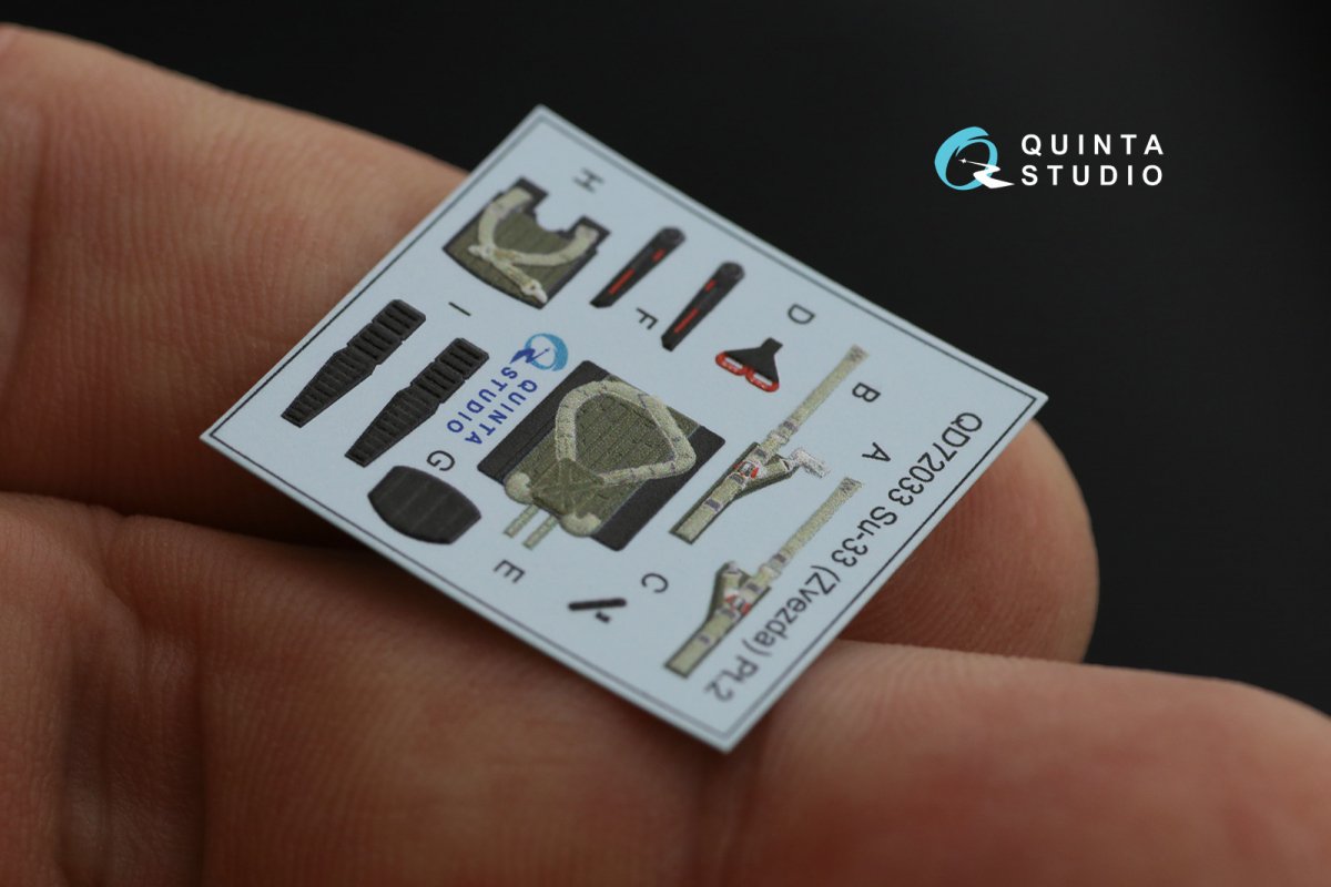 Quinta Studio QD72033 Su-33 3D-Printed &amp;amp; coloured Interior on decal paper (Zvezda) 1/72 – zdjęcie 8