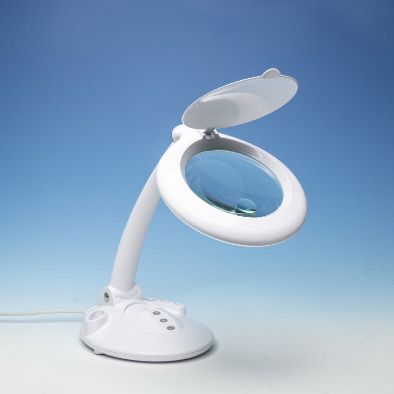 Lampe loupe de table LED Lightcraft LC8098LED-EU avec base de rangement 