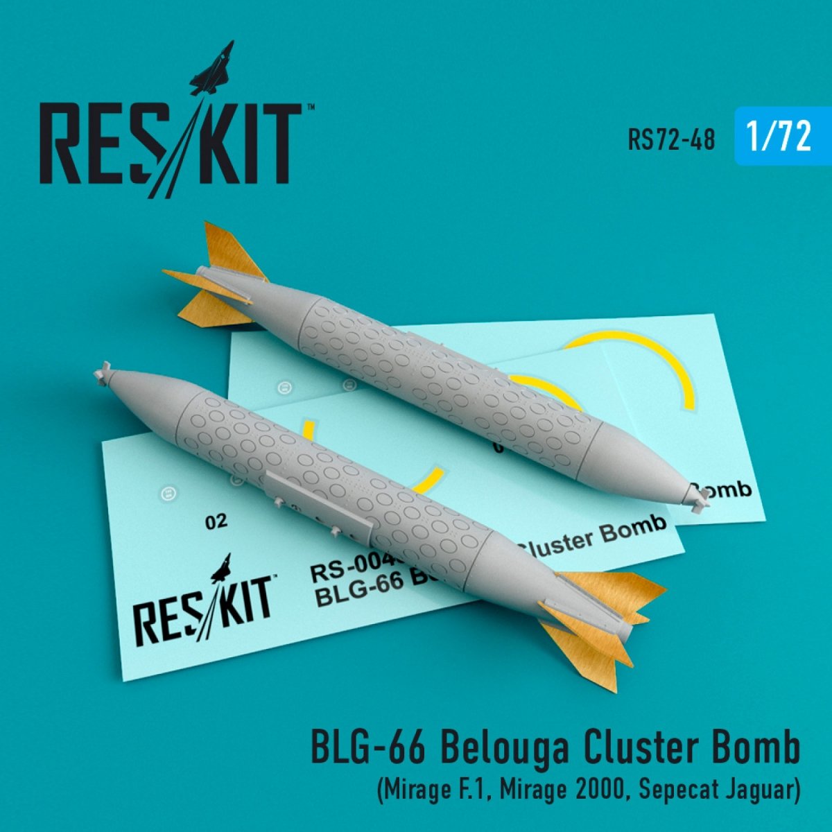 RESKIT RS72-0048 BLG-66 BOMBES À SECONDES BELOUGA (2 PIÈCES) 1/72