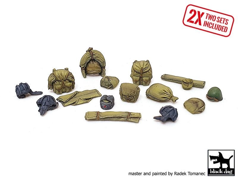 Ensemble d&amp;#39;accessoires d&amp;#39;équipement de l&amp;#39;armée russe de la Seconde Guerre mondiale Black Dog T35225, échelle 1/35  – Bild 2