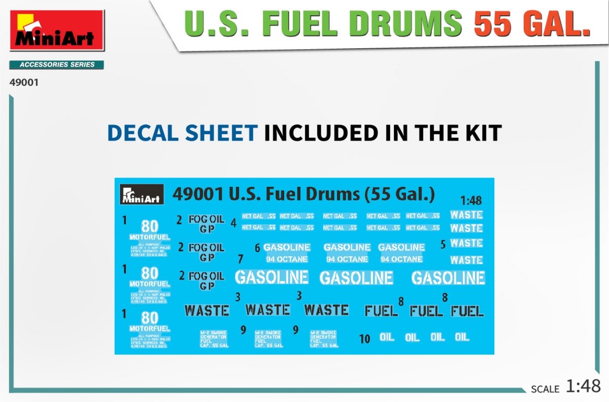 MiniArt 49001 FÛTS DE CARBURANT US 55 GAL. 1/48 – Bild 2