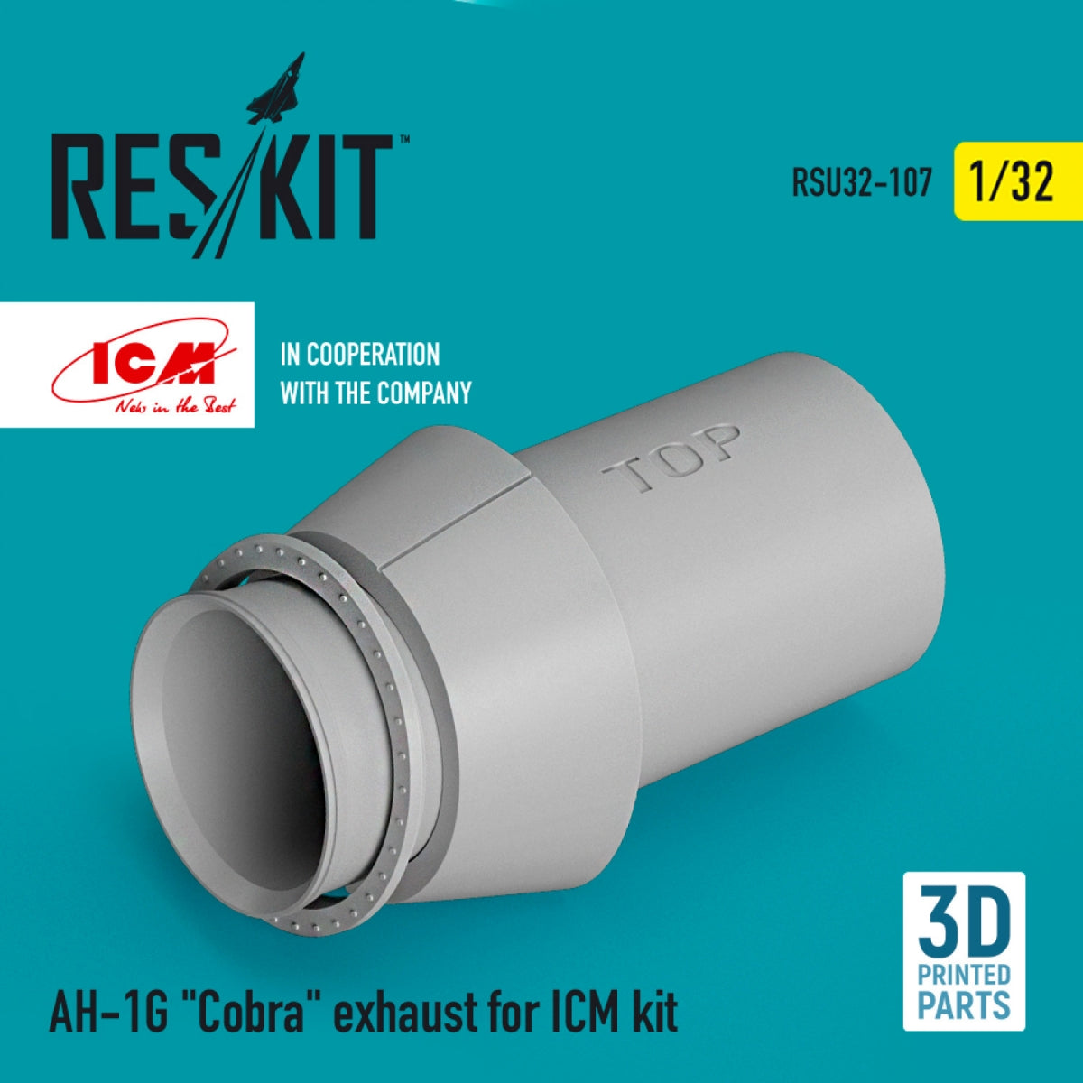 Échappement RESKIT RSU32-0107 AH-1G « COBRA » pour kit ICM 1/32