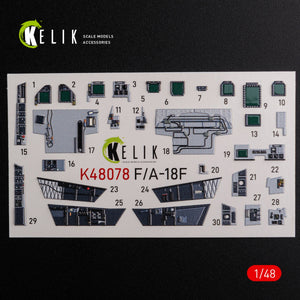 Décalcomanies 3D pour l&amp;#39;intérieur du F/A-18F Super Hornet (KELIK K48078) pour la maquette MENG au 1/48  – image 2