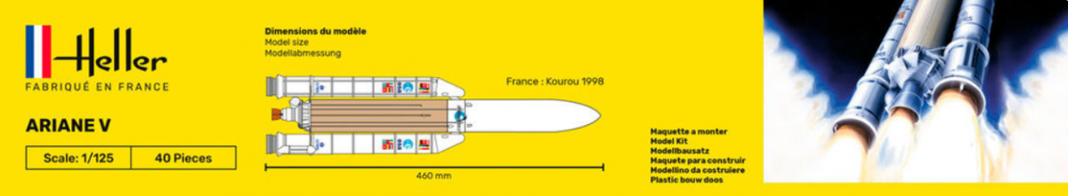 Heller 56441 KIT DE DÉMARRAGE Ariane 5 1/125 – immagine 3