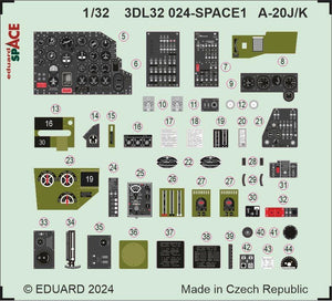 Maquettes Eduard 3DL32024 A-20J/K Space Hong Kong au 1/32  – image 4