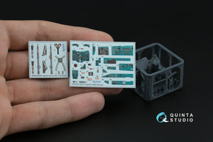 Quinta Studio QD+48552 MiG-21R (green cockpit panels) 3D-Printed &amp;amp; coloured Interior on decal paper (Eduard) (with 3D-printed resin parts) 1/48 – zdjęcie 4