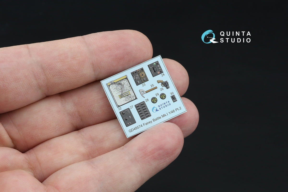 Quinta Studio QD+48574 Fairey Battle Mk.I Intérieur imprimé en 3D et coloré sur papier décalcomanie (Trumpeter) (avec pièces en résine imprimées en 3D) 1/48 – immagine 5