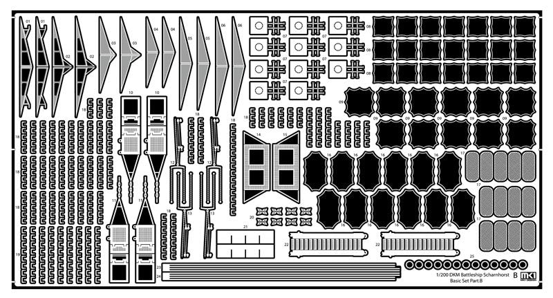 MK1 Design MD-20024 DKM Cuirassé SCHARNHORST DX PACK pour Trumpeter 1/200 – Bild 51