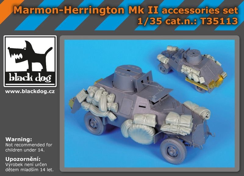 Ensemble d&amp;#39;accessoires Black Dog T35113 Marmon-Herrington Mk II au 1/35