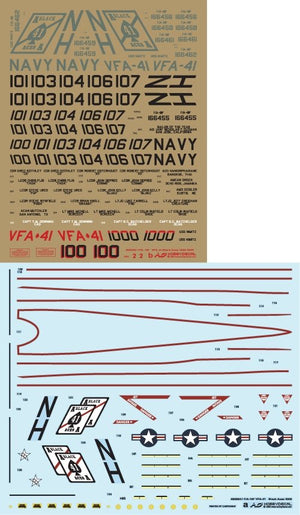 HobbyDecal AL48009V1 F/A-18F Black Aces 2008-2009 1/48 – imagen 5