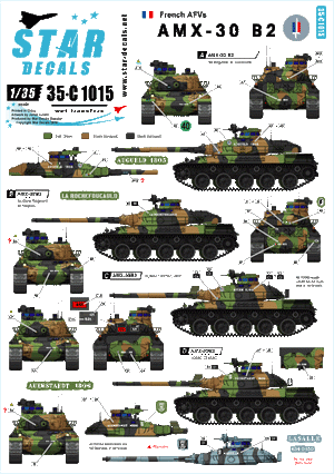 Star Decals 35-C1015 AMX-30 B2 français 1/35