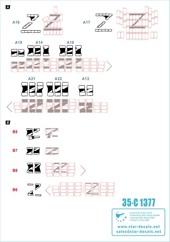 Star Decals 35-C1377 Guerre en Ukraine n° 6 T-72 B1 1/35 – Bild 2