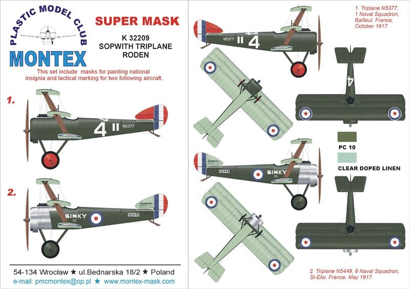 Montex K32209 SOPWITH TRIPLANE 1/32
